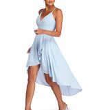Skye Chiffon High Low Skater Dress is a stunning choice for a bridesmaid dress or maid of honor dress, and to feel beautiful at Homecoming 2023, fall or winter weddings, formals, & military balls!