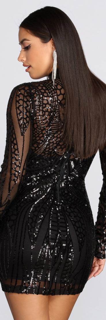 Midnight Drama Sequin Mini Dress is the perfect Homecoming look pick with on-trend details to make the 2023 HOCO dance your most memorable event yet!