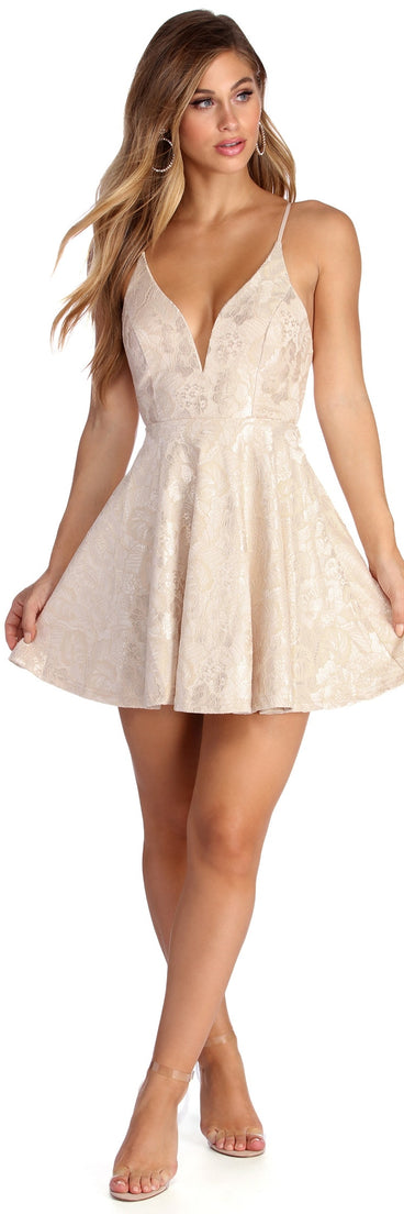 Darling Laced Skater Dress