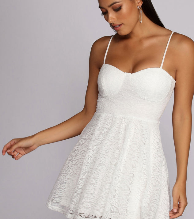 Baby-doll Lace Skater Dress