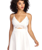 Lavish In Lace Skater Dress is the perfect Homecoming look pick with on-trend details to make the 2023 HOCO dance your most memorable event yet!