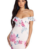 Ruffled Floral Mini Dress