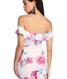 Ruffled Floral Mini Dress