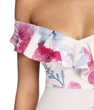 Ruffled Floral Mini Dress
