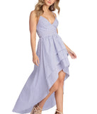 Nautical Babe High Low Maxi Dress