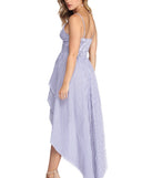 Nautical Babe High Low Maxi Dress