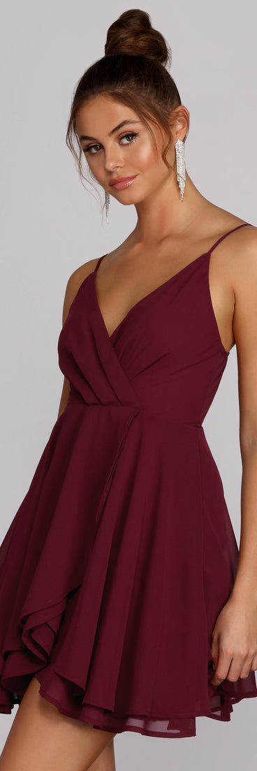 Chiffon Flow Skater Dress is the perfect Homecoming look pick with on-trend details to make the 2023 HOCO dance your most memorable event yet!