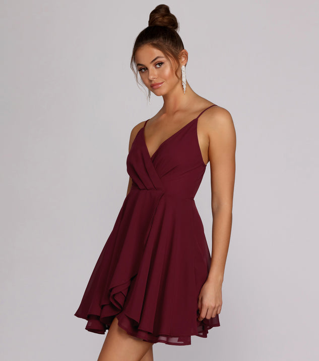 Chiffon Flow Skater Dress is the perfect Homecoming look pick with on-trend details to make the 2023 HOCO dance your most memorable event yet!