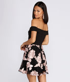 Off Shoulder Floral Skater Dress is the perfect Homecoming look pick with on-trend details to make the 2023 HOCO dance your most memorable event yet!