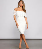 Stunner In Lace Midi Dress is the perfect Homecoming look pick with on-trend details to make the 2023 HOCO dance your most memorable event yet!