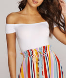 Color Wheel Striped Mini Dress