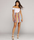 Color Wheel Striped Mini Dress