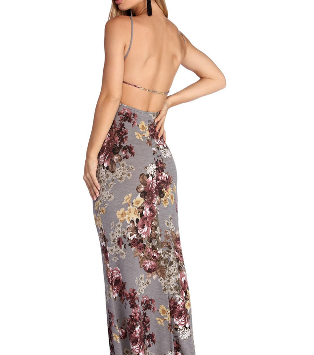 Floral Frenzy Open Back Maxi creates the perfect spring wedding guest dress or cocktail attire with stylish details in the latest trends for 2023!