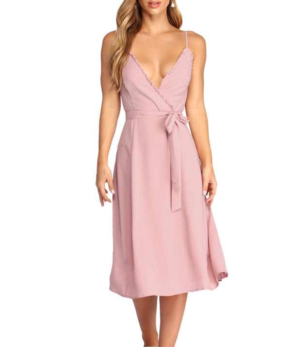 Flirty In Ruffles Midi Dress