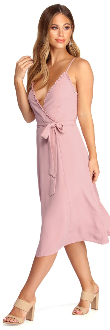 Flirty In Ruffles Midi Dress