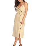 Striped With Style Midi Dress