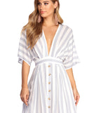 Buttoned Up In Stripes Dress