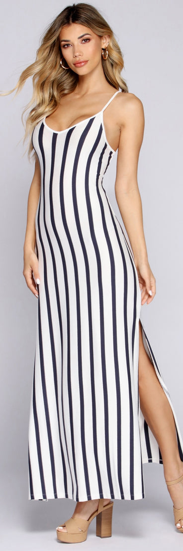 Own It Striped Maxi Dress