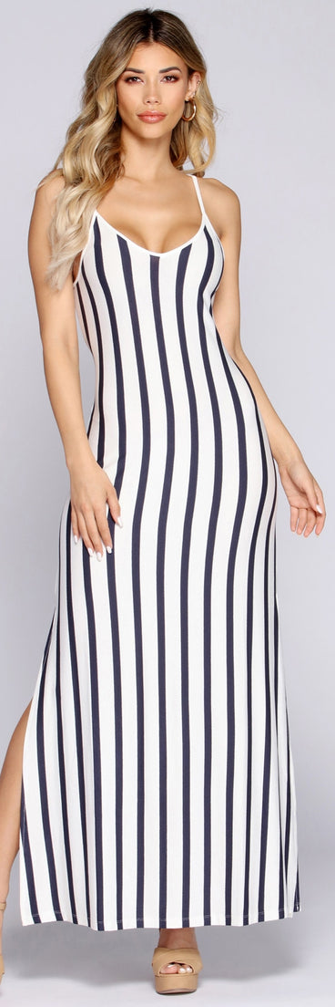 Own It Striped Maxi Dress