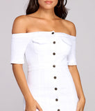 On The Button Denim Dress