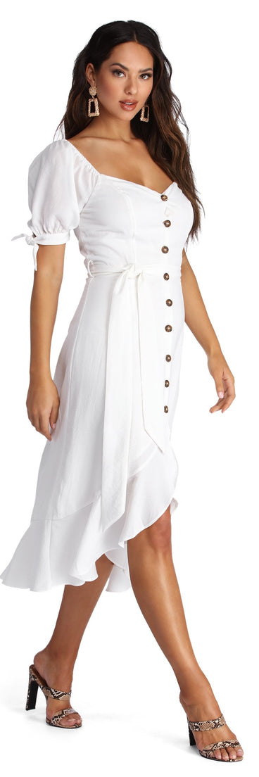 Button Like You Midi Dress