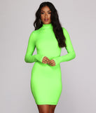You’ll make a statement in Walk The Mock Neck Mini Dress as an NYE club dress, a tight dress for holiday parties, sexy clubwear, or a sultry bodycon dress for that fitted silhouette.