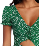 Emerald City Cutout Mini Dress creates the perfect spring wedding guest dress or cocktail attire with stylish details in the latest trends for 2023!