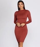 Feeling Knit Midi Dress is the perfect Homecoming look pick with on-trend details to make the 2023 HOCO dance your most memorable event yet!