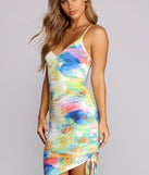 Wild In Color Ruched Mini Dress
