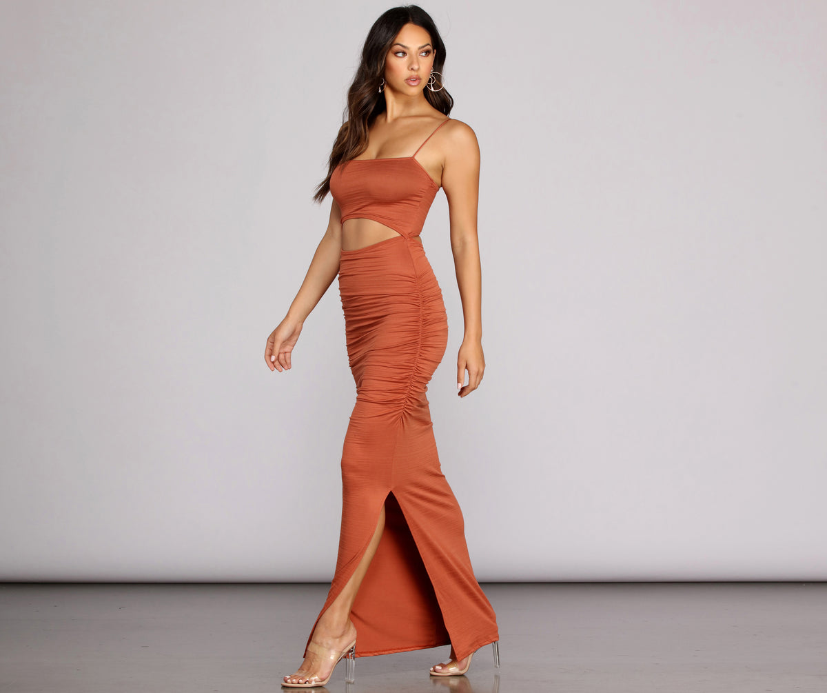 Ruched To The Maxi Dress