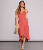 Ladies Who Brunch Wrap Midi Dress
