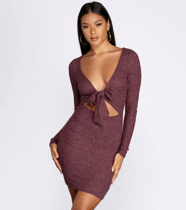 You’ll make a statement in Favorite 'Fit Knit Mini Dress as an NYE club dress, a tight dress for holiday parties, sexy clubwear, or a sultry bodycon dress for that fitted silhouette.