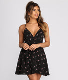 Beauty In Floral Skater Dress