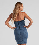 Laced Up In Denim Dress is a trendy pick to create 2023 festival outfits, festival dresses, outfits for concerts or raves, and complete your best party outfits!