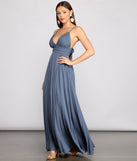 Go With The Flow Maxi Dress is a stunning choice for a bridesmaid dress or maid of honor dress, and to feel beautiful at Homecoming 2023, fall or winter weddings, formals, & military balls!
