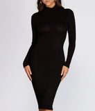 Long Sleeve Ribbed Knit Midi Dress is the perfect Homecoming look pick with on-trend details to make the 2023 HOCO dance your most memorable event yet!
