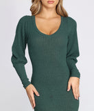 Long Sleeve Ribbed Mini Dress