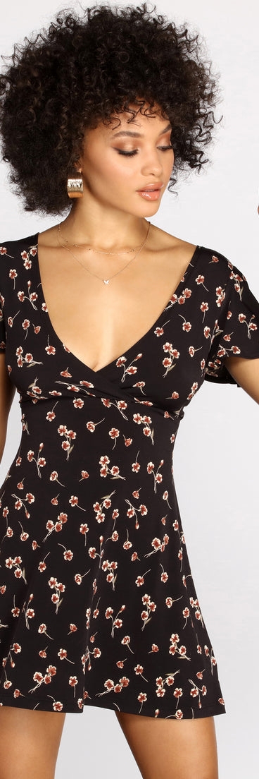 Flirty In Florals Mini Dress