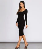 Square Neck Long Sleeve Midi Dress is the perfect Homecoming look pick with on-trend details to make the 2023 HOCO dance your most memorable event yet!