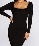 Square Neck Long Sleeve Midi Dress is the perfect Homecoming look pick with on-trend details to make the 2023 HOCO dance your most memorable event yet!