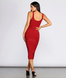 Ruched Right In Midi Dress