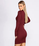 Turtleneck Ribbed Knit Mini Dress is the perfect Homecoming look pick with on-trend details to make the 2023 HOCO dance your most memorable event yet!