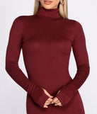 Turtleneck Ribbed Knit Mini Dress is the perfect Homecoming look pick with on-trend details to make the 2023 HOCO dance your most memorable event yet!