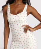 Ribbed Knit Ditsy Floral Mini Dress creates the perfect spring wedding guest dress or cocktail attire with stylish details in the latest trends for 2023!