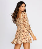 Chiffon Sweetheart Smocked Mini Dress
