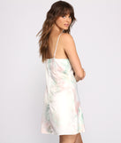 A Splash Of This Tie-Dye Satin Mini Dress