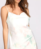 A Splash Of This Tie-Dye Satin Mini Dress