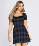 Check It Plaid Mini Dress