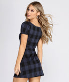 Check It Plaid Mini Dress