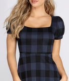 Check It Plaid Mini Dress